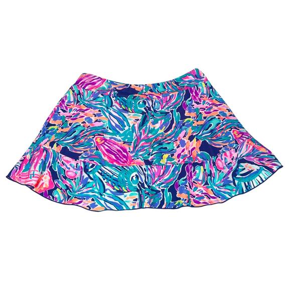 Lilly Pulitzer Luxletic Sierra Skort Skirt Women's Small True Blue Seas The Day - Picture 2 of 8